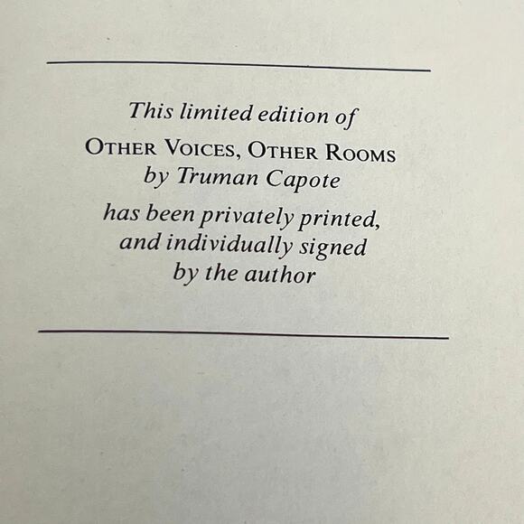 TRUMAN CAPOTE - Other Voice, Other Rooms -Franklin Library, Signed Ltd Ed, 1979 - Picture 11 of 13